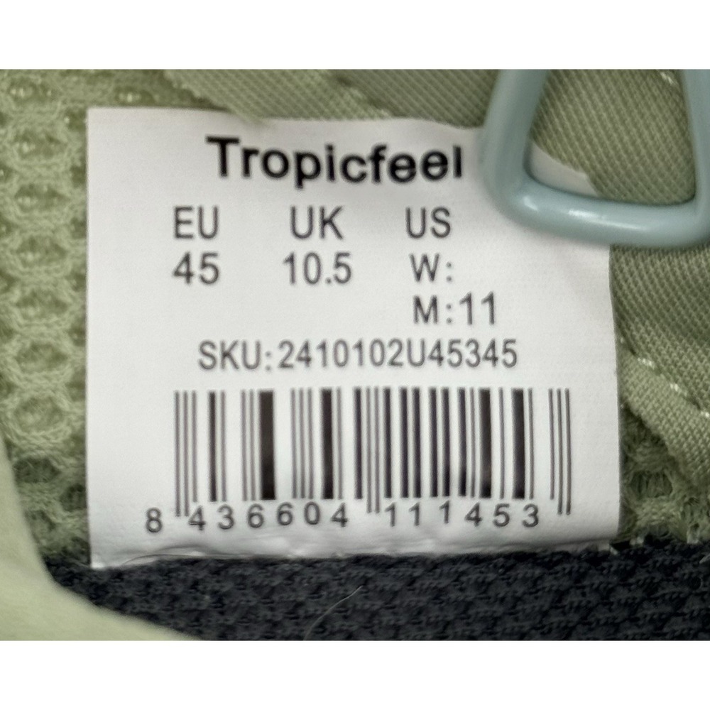 Tropicfeel Mesh Water Shoes "Sunset" in Swamp Green Men's Size 11 - Picture 9 of 9